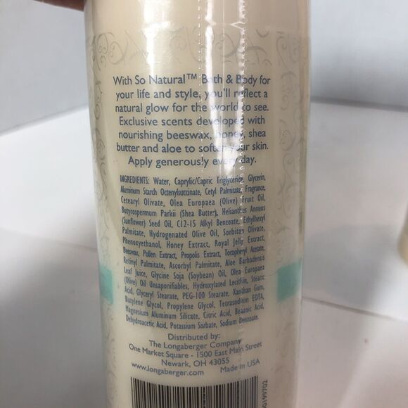 So Rachel So Natural Body Lotion Fresh Lot of 2 12oz Bottles Longaberger B1 - Picture 4 of 8